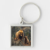 Porte-clés Animaux de bébés cutest | Famille d'ours Brown (Devant)