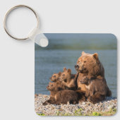Porte-clés Animaux de bébés cutest | Mère Ours & Cubs (Recto)