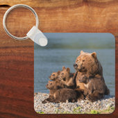 Porte-clés Animaux de bébés cutest | Mère Ours & Cubs (Recto)