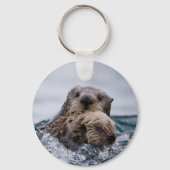 Porte-clés Animaux de bébés cutest | Otter Baby & Mère (Recto)
