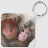 Porte-clés Animaux de bébés cutest | Singe des neiges (Dos)