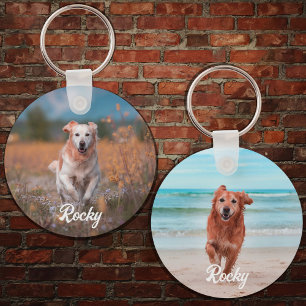 Porte-clés Animaux de compagnie 2 Modèles photo chien double