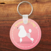 Porte-clés Animaux de compagnie assis adorable dessin de chie (Recto)