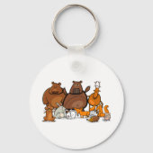 Porte-clés Animaux de forêt drôles Créatures mignonnes des bo (Recto)