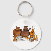 Porte-clés Animaux de forêt drôles Créatures mignonnes des bo (Verso)