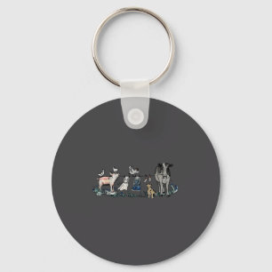 Porte-clés Animaux de la ferme rétro Meme Animaux de la ferme