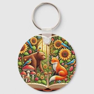 Porte-clés Animaux de la Forêt de Dessin Animé Cad