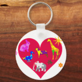 Porte-clés Animaux de sensibilisation sur l'autisme (Recto)