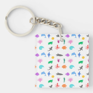 Porte-clés Animaux marins à motifs