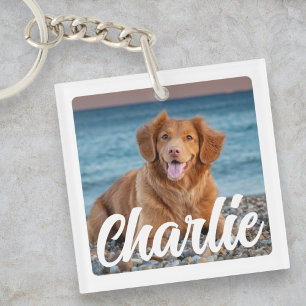 Porte-clés Animaux photo Amoureux de les chiens personnalisés