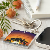 Porte-clés Animaux sauvages sur Savannah Sunset porte - clé (Devant Droit)