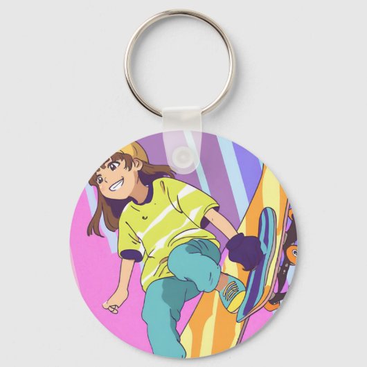 Porte-clés Anime Fille HAMbyWhiteGlove (Recto)