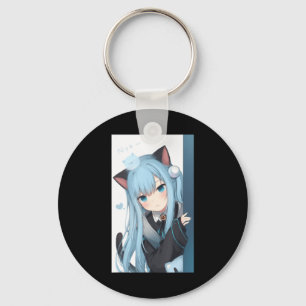 Porte-clés Anime Neko Fille de chat Pastel Kawaii Japonais Wa