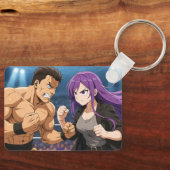Porte-clés Anime Showdown: Fighter vs Heroine (Recto)