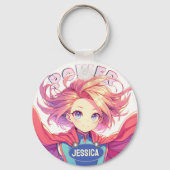 Porte-clés Anime Super Girl (Recto)