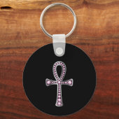 Porte-clés Ank égyptien avec Porte - clé "Quartz Rose" (Verso)