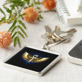 Porte-clés Ankh or avec ailes (Côté)