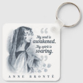 Porte-clés Anne Bronte Citation Mon Âme Est Réveillée (Dos)