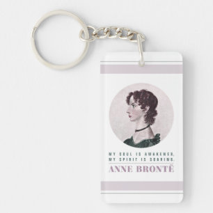 Porte-clés Anne Bronte Portrait et Citation Mon âme est éveil