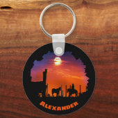 PORTE-CLÉS ANNEAU CLÉ DE LA TRAITE DE COWBOY DE NUIT ARIZONA  (Verso)