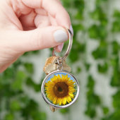 Porte-clés Anneau de clé de tournesol (main)
