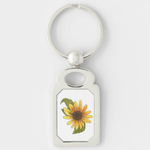 Porte-clés Anneau de clé de tournesol