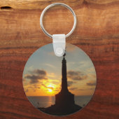 Porte-clés Anneau de clé du coucher de soleil d'Aberystwyth (Recto)