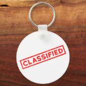 Porte-clés Anneau de clé en caoutchouc rouge classifié (Recto)