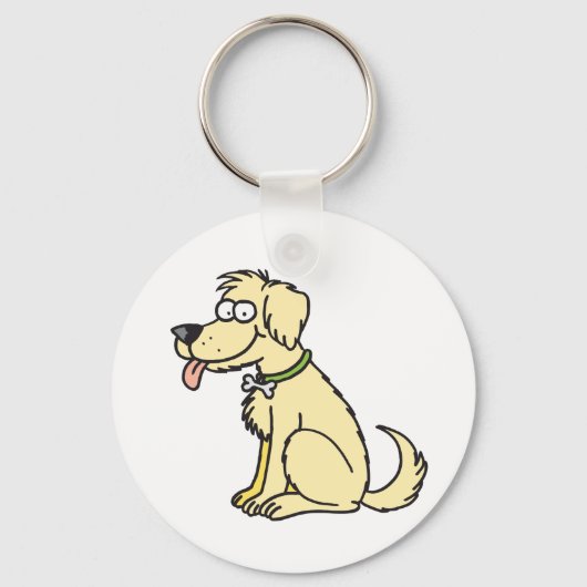 Porte-clés Anneau de clé Golden Retriever (Recto)