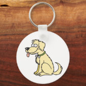 Porte-clés Anneau de clé Golden Retriever (Recto)