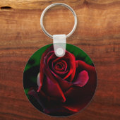 Porte-clés anneau de clé rose majestueux (Recto)