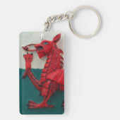 Porte-clés Anneau de clé Welsh Dragon (Dos)