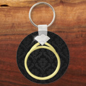 Porte-clés Anneau diamant solitaire (Recto)