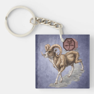 Porte-clés Année chinoise de zodiaque de l'art de RAM
