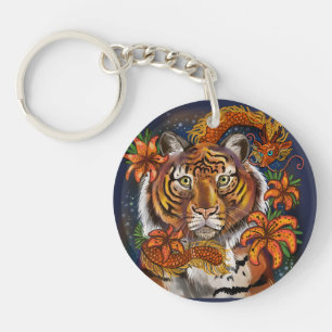 Porte-clés Année chinoise de zodiaque du tigre