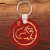 Porte-clés Année chinoise du zodiaque du rat 2020 (Recto)