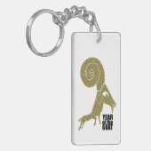 Porte-clés Année de la chèvre 2015 - Monogramme (double face) (Devant gauche)