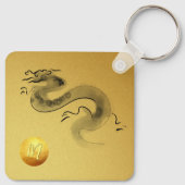 Porte-clés Année Dragon Chinoise Peinture originale Monogramm (Dos)