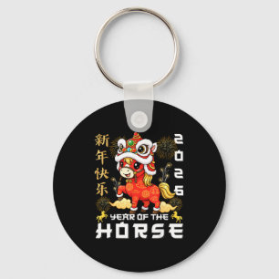 Porte-clés Année du cheval 2026 Nouvel An lunaire Nouvel An c