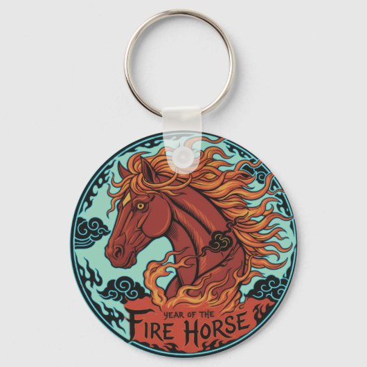 Porte-clés Année du Cheval de Feu (Recto)