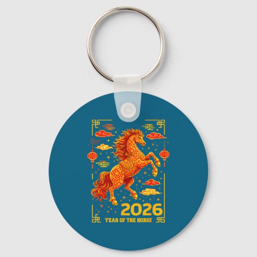 Porte-clés Année du cheval lunaire chinois (Recto)