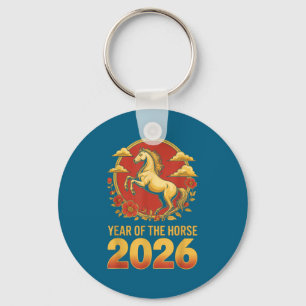 Porte-clés Année du cheval Zodiaque chinois lunaire 1