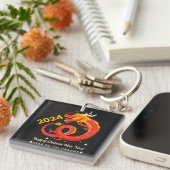Porte-clés Année Du Dragon 2024 Nouvelle Année Chinoise (Devant Droit)