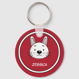 Porte-clés Année du lapin. Joli Bunny Nom personnalisé