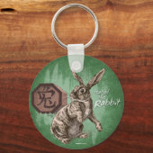 Porte-clés Année du lapin Zodiac chinois Art (Recto)