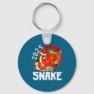 Porte-clés Année du Serpent 2025 Nouvel An Chinois 2025 Rouge
