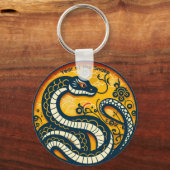 Porte-clés Année du serpent vert chinois 2025 BRK (Recto)