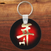 Porte-clés Année du symbole de chèvre or (Recto)