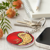 Porte-clés Année du tigre d'incendie (Devant Droit)