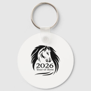 Porte-clés Année festive du cheval de feu 2026 Nouvel An chin